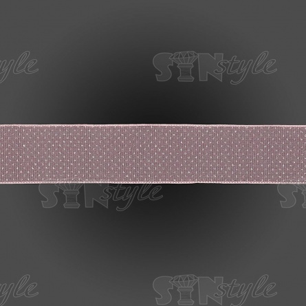 Декоративная лента капроновая двухслойная, ширина 40 мм, намотка 25 ярдов, цвет розовый фото 2