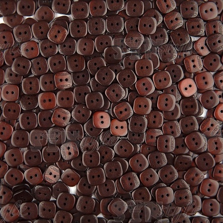 Пуговица пластиковая на два прокола, размер 20L, цвет №299 (коричневый) фото 3