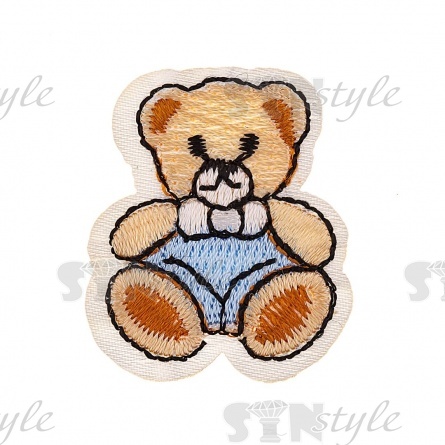 Термоаппликация "Мишка", размер 29х33 мм фото 1