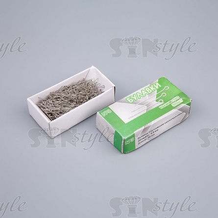 Булавки металлические, зеленая пачка, 500 шт/уп фото 1