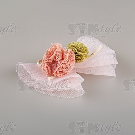 Аппликация 3D "Бантик", цвет розовый, размер 60х50 мм фото 2