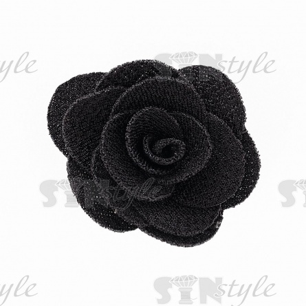 Цветочки декоративные, цвет черный, размер 40 мм, фото 1