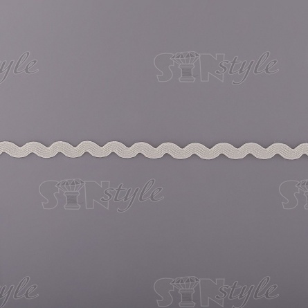 Декоративная тесьма вьюнок, ширина 8 мм,  намотка 15 ярдов, цвет никель (№42) фото 2