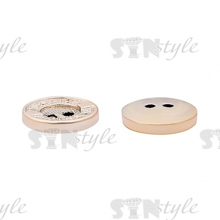 Пуговица пластиковая на два прокола Fashion, золотая, 20L фото 3