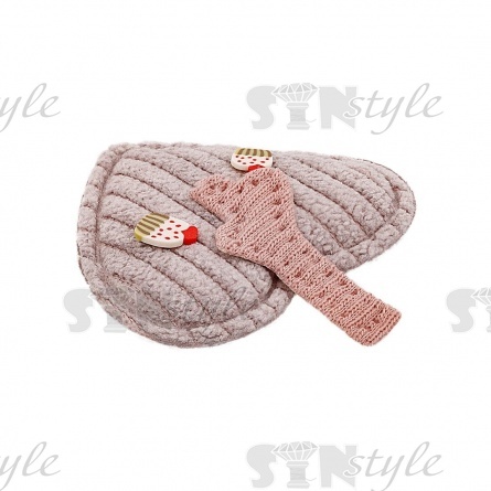 Аппликация 3D "Деревце", цвет грязно-розовый+серый, размер 43х45 мм фото 2