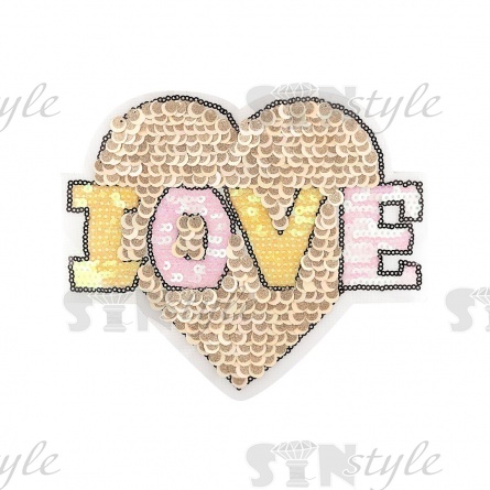 Аппликации из пайеток на основе из сетки, размер 190х155 мм фото 1