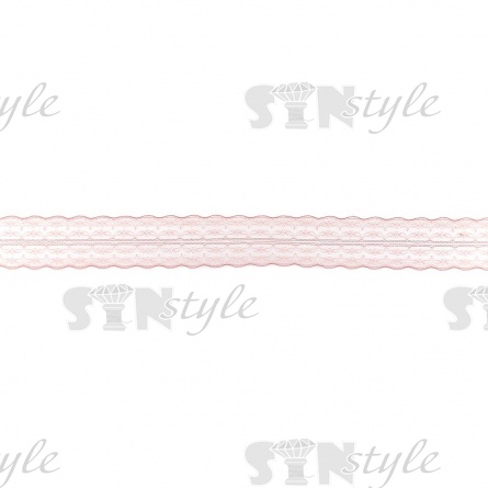 Кружево на сетке, ширина 45 мм, цвет грязно-розовый (№21), намотка 300 ярдов фото 3