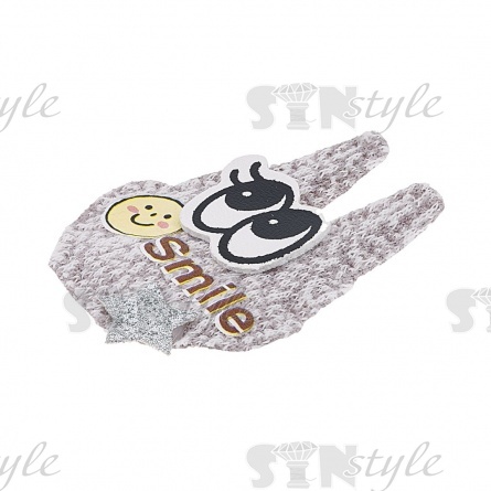 Аппликация 3D "Зайчик", цвет серый, размер 35х50 мм фото 2