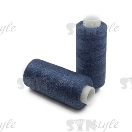 Нитки полиэстер 40/2, цвет №2065 (серо-синий), катушка 400Y фото 1