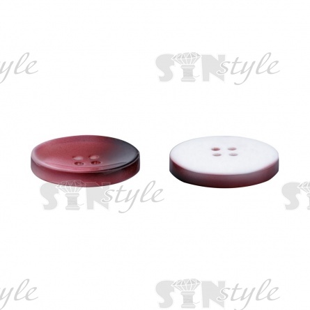 Пуговица пластиковая на четыре прокола, размер 48L, перламутровая, цвет грязно-розовый градиент фото 3