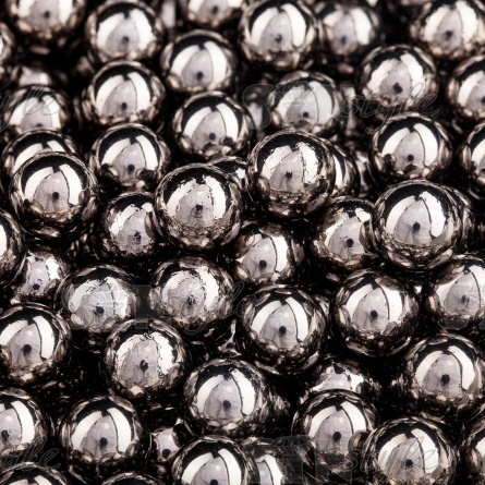 Бусины под жемчуг прибивные, размер 8 мм, цвет темный никель, вес 500 г фото 2