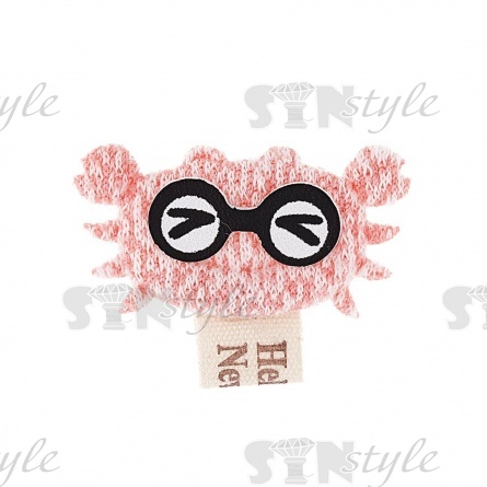 Аппликация 3D, цвет грязно-розовый, размер 30х25 мм фото 1