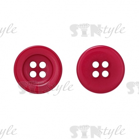 Пуговица пластиковая на четыре прокола, грязно-розовая, 40L фото 1