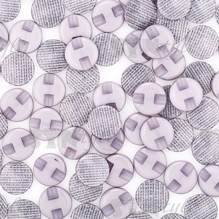 Пуговица пластиковая на полуножке, размер 20L, цвет серый с блестками фото 3