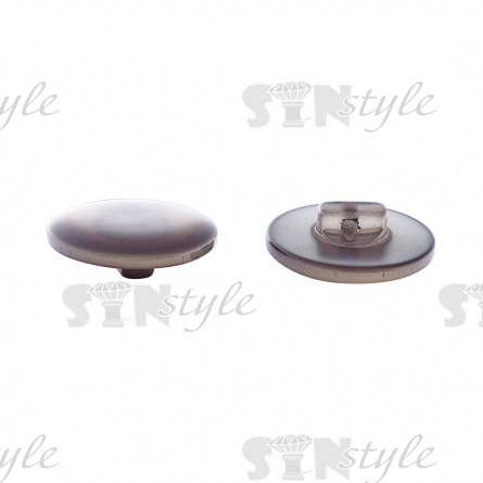 Пуговица пластиковая на ножке, серая перламутровая, 32L фото 2