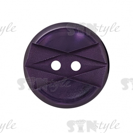 Пуговица пластиковая на два прокола, фиолетовая, 34L фото 1