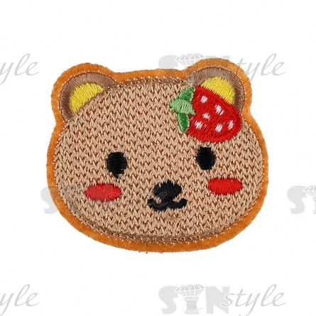 Термоаппликация "Мишка", размер 50х45 мм фото 1