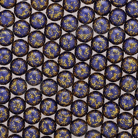 Бусины под жемчуг прибивные с золотым напылением, размер 6 мм, цвет темно-синий, вес 500 г  фото 2