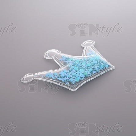 Аппликация прозрачная "Корона" №2, размер 6х4,5 см фото 2