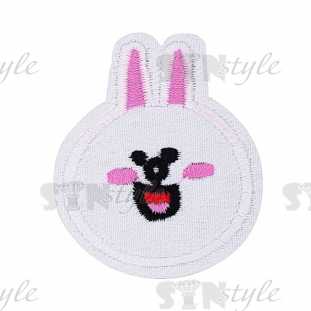 Термоаппликация "Зайчик", размер 42х50 мм фото 1