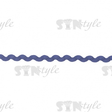 Декоративная тесьма вьюнок, ширина 8 мм, намотка 15 ярдов, цвет темно-синий (№38) фото 2