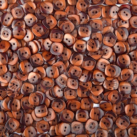 Пуговица пластиковая на два прокола, размер 20L, цвет №4 (медный) фото 3