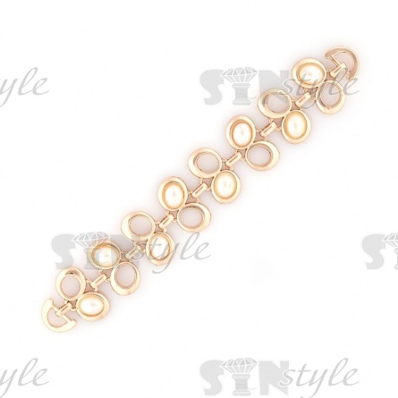 Декоративное украшение пришивное металлическое, цвет золото+белые стразы, размер 165х25 мм фото 1