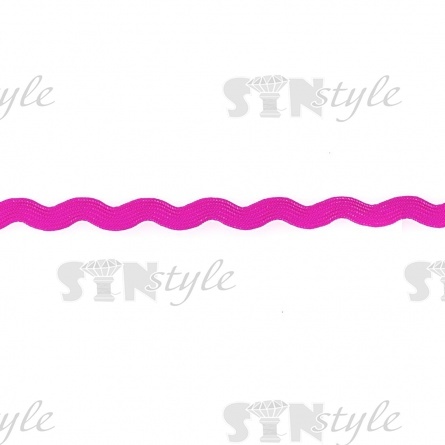 Декоративная тесьма вьюнок, ширина 8 мм, намотка 15 ярдов, цвет фуксия (№27) фото 1