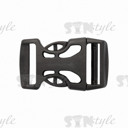 Пряжка Фастекс, внутренний размер 25 мм, цвет черный фото 2