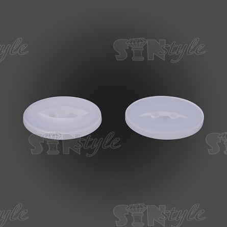 Пуговица пластиковая на два прокола, белая перламутровая, 28L фото 2