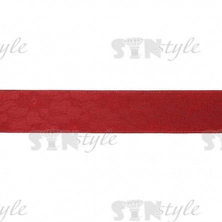 Декоративная лента двухслойная, цвет бордовый, ширина 40 мм, намотка 20 ярдов фото 2
