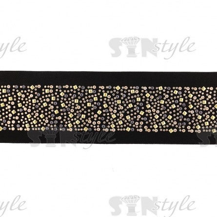 Резинка декоративная, ширина 60 мм, цвет черный, намотка 50 метров фото 3