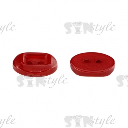 Пуговица пластиковая на два прокола, 20L, цвет бордовый фото 2