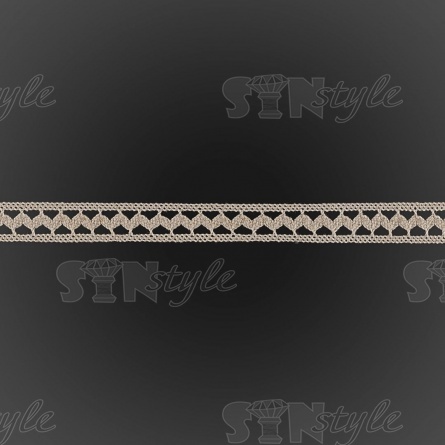 Кружево вязаное плетеное, ширина 13 мм, цвет бежевый, намотка 15 ярдов  фото 2