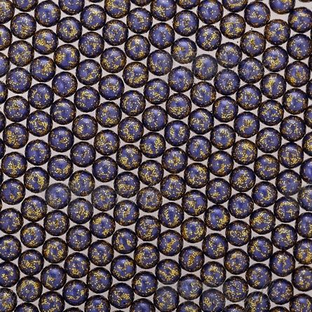 Бусины под жемчуг прибивные с золотым напылением, размер 6 мм, цвет темно-синий, вес 500 г  фото 1