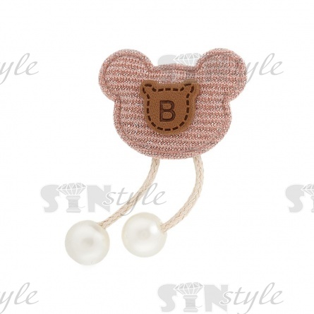 Аппликация 3D "Мышка", цвет грязно-розовый, размер 30х50 мм  фото 1