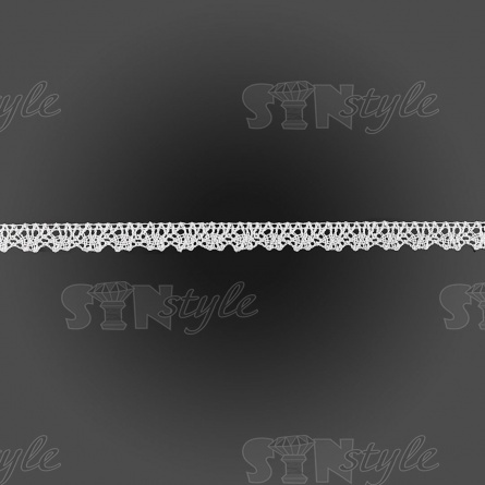 Кружево вязаное плетеное, ширина 17 мм, цвет белый, намотка 15 ярдов фото 1