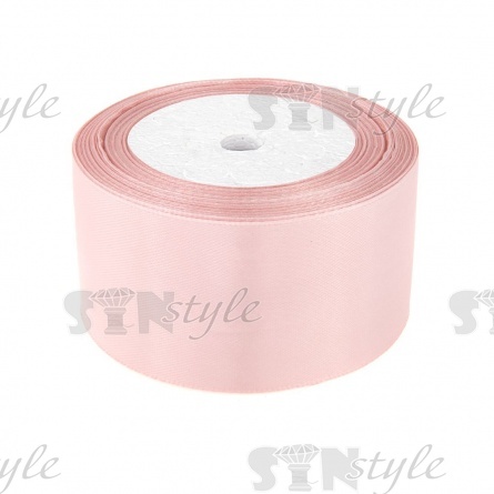 Декоративная лента атласная, ширина 50 мм, длина 25 ярдов, цвет пыльно-розовый (№169) фото 1