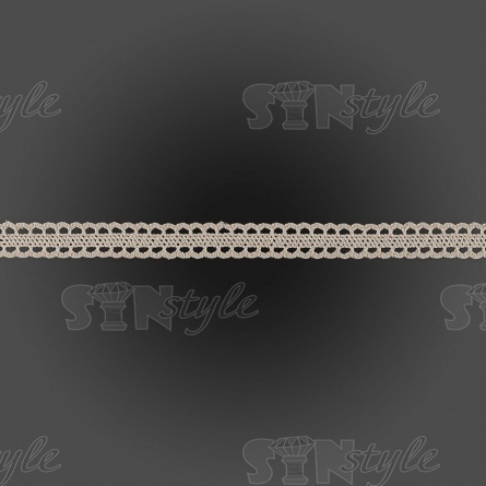 Кружево вязаное плетеное,  ширина 15 мм, цвет бежевый, намотка 15 ярдов фото 1