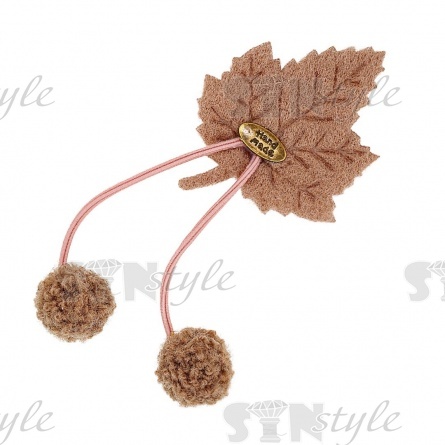 Аппликация 3D "Листик", цвет бежевый, размер 38х80 мм фото 1