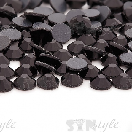 Стразы термоклеевые стеклянные SS20, форма круг, цвет черный, 720 шт/уп фото 3