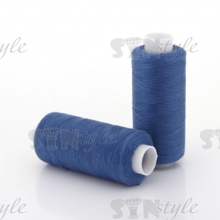 Нитки полиэстер 40/2, цвет №2027 (приглушенный синий), катушка 400Y фото 1