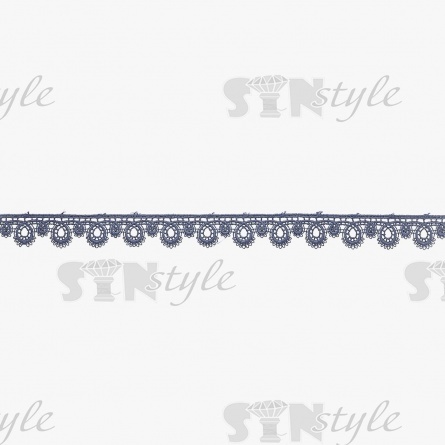 Кружево ажурное, ширина 26 мм, цвет темно- синий, намотка 15 ярдов фото 1