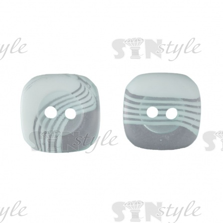 Пуговица пластиковая на два прокола, размер 20L, цвет №6 (мятный) фото 1