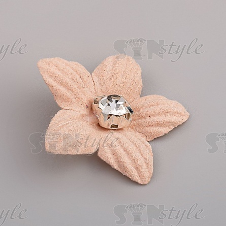 Цветочки декоративные, цвет бежевый, размер 23 мм,  фото 2