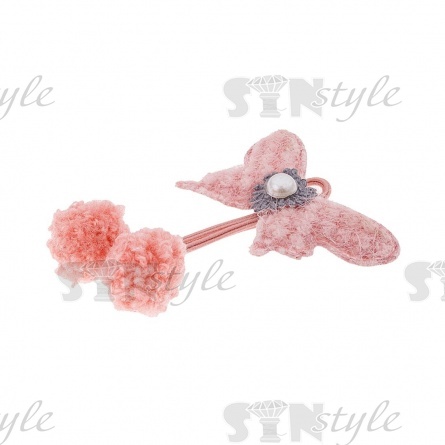 Аппликация 3D "Бантик", цвет грязно-розовый, размер 40х65 мм фото 2