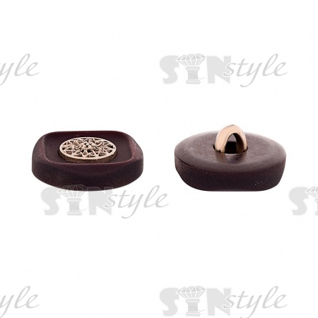 Пуговица пластиковая на ножке, размер 28L, цвет шоколад фото 2