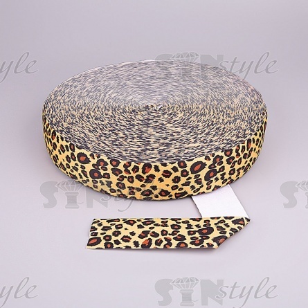 Резинка декоративная с анималистическим принтом, ширина 40 мм, намотка 47 ярдов фото 3