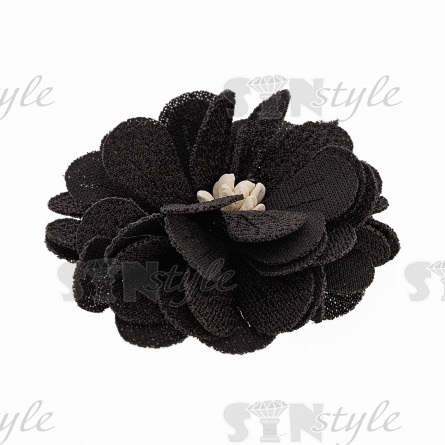 Цветочки декоративные, цвет черный, размер 55 мм,  фото 2