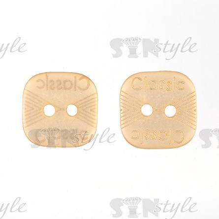 Пуговица пластиковая на два прокола, размер 20L, цвет №278 (капучино) фото 1